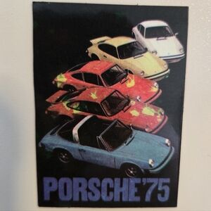 Porsche ’75 Classic 911 Lineup Poster Custom Magnet
